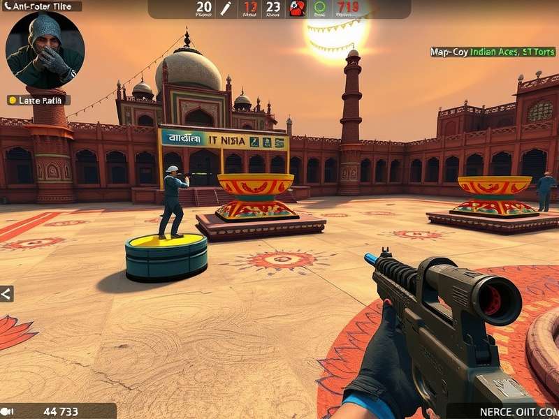 CS GO Indian Aces tournament in India with players competing